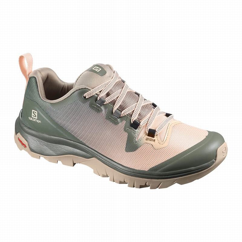 SALOMON VAYA Philippines - Women's Hiking Shoes - Pink/Green | 781420-UPI